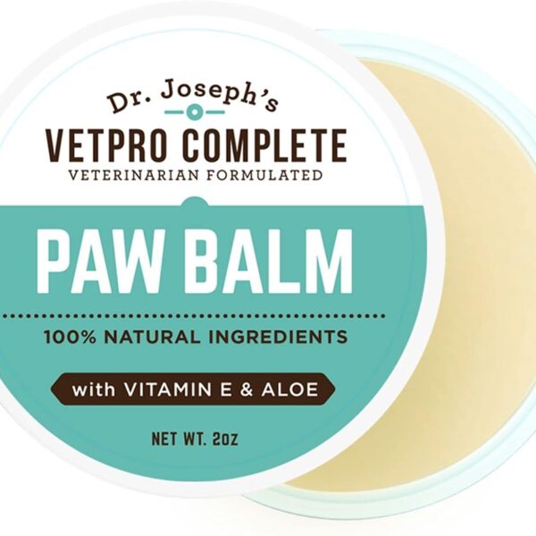VetPro Complete Paw Balm for Dogs and Cats, 2 Ounces, Natural Protection & Paw Soother for Dry Pads & Noses, Vet Formulated Foot Cream, Vitamin E & Aloe, Protect & Repair