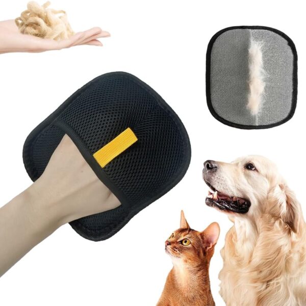 NALVIEVANA Pet Hair Removal Glove for Cats & Dogs, Reusable Electrostatic Pet Cat Dog Hair Remover Grooming Glove, Pet Hair Remover Tool for Clothing, Couch, Carpet, Car Seat (1PCS