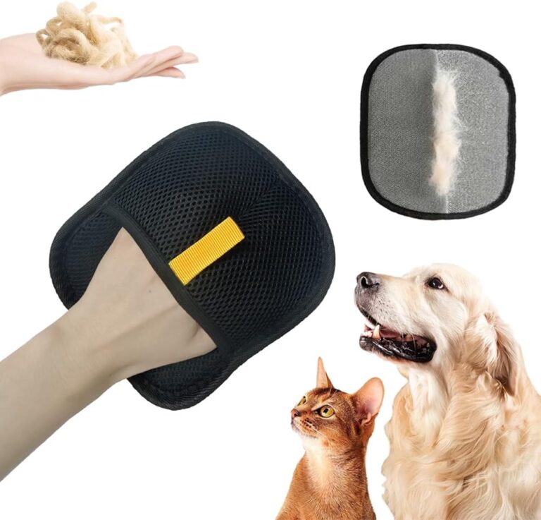 NALVIEVANA Pet Hair Removal Glove for Cats & Dogs, Reusable Electrostatic Pet Cat Dog Hair Remover Grooming Glove, Pet Hair Remover Tool for Clothing, Couch, Carpet, Car Seat (1PCS