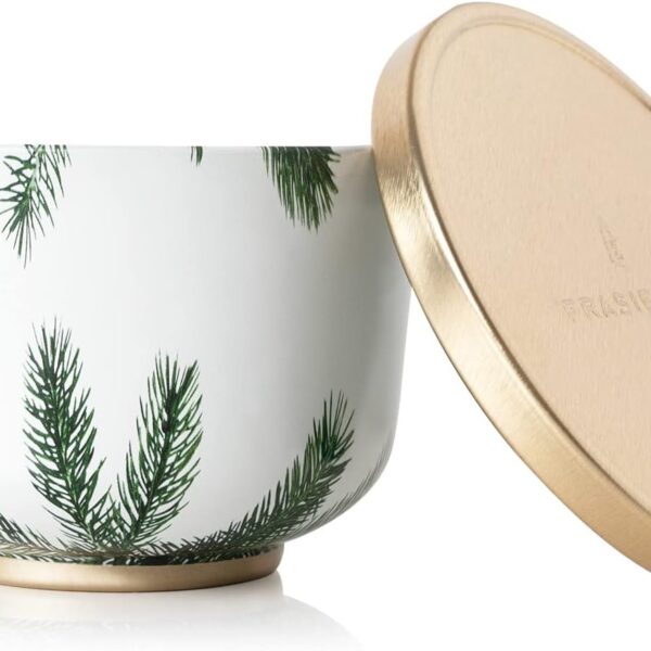 Thymes Scented Candles for Women & Men Tin with Lid Luxury Home Decor Holiday Candles with Notes of Crisp Siberian Fir Needles, Cedarwood, & Sandalwood (Frasier Fir, 6.5 oz)