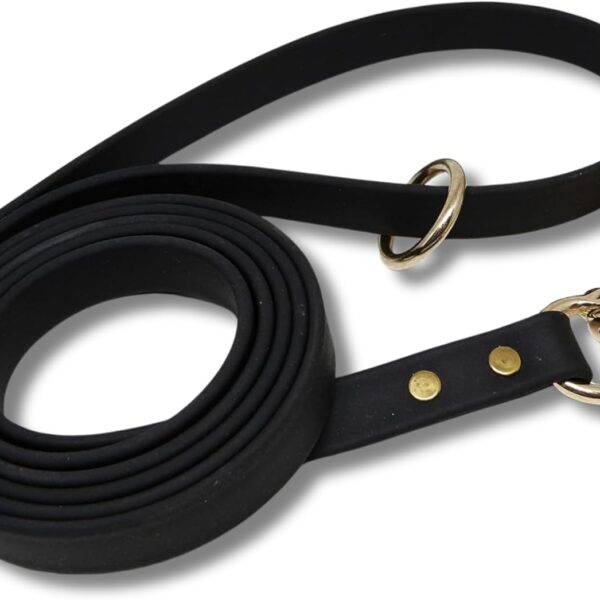 JIM HODGES DOG TRAINING Gummy Dog Leash, Biothane, Dog Training Leash, Made in The USA, 4 Feet, Various Sizes & Colors (5/8, Black)