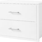 BOLUO Stackable Storage Drawers Closet Organizers and Storage Bins Fabric White 2 Drawer Dresser for Bedroom Office Modern