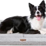 Dog Beds Crate Pad for Medium Small Dogs, Reversible & Washable Non-Slip Kennel Pet Mat, Soft Fleece and High Density Foam Cat Bed for Indoor & Outdoor Use, 36" x 27", Gray