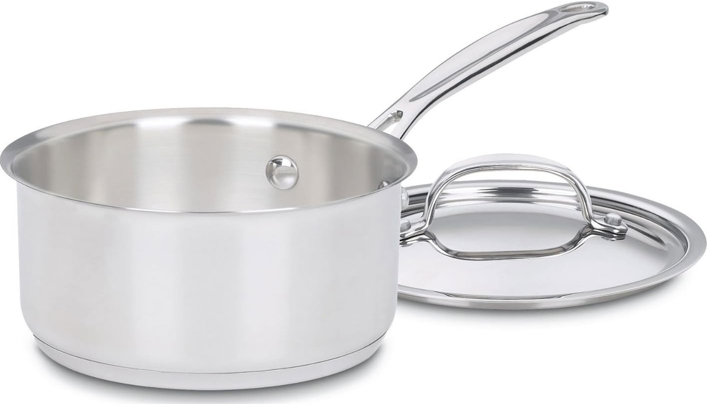 Cuisinart 1 Quart Saucepan w/Cover, Chef's Classic Stainless Steel Cookware Collection, 719-14 Cuisinart 1 Quart Saucepan w/Cover, Chef's Classic Stainless Steel Cookware Collection, 719-14