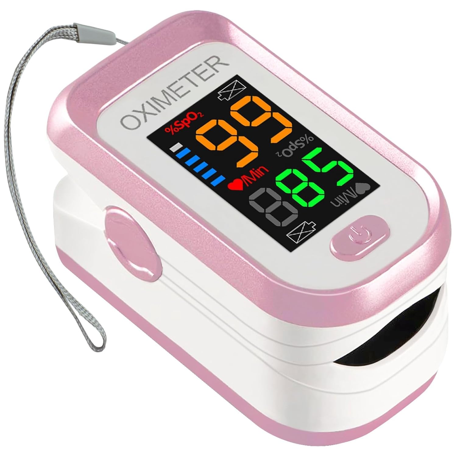 Pulse Oximeter Fingertip, Blood Oxygen Saturation Monitor with Large LED Display, Heart Rate Monitor for Adults, Fingertip Pulse Oximetr, with Lanyard (Rose Gold) Pulse Oximeter Fingertip, Blood Oxygen Saturation Monitor with Large LED Display, Heart Rate Monitor for Adults, Fingertip Pulse Oximetr, with Lanyard (Rose Gold)