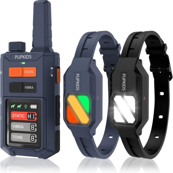 Dog Training Collars for 2 Dogs (20-140Lbs) - 4200FT E Collar for Dogs Training with 119 Training Levels & 3 Night-Lights, IPX7 Waterproof Electric Dog Shock Collar for Dogs