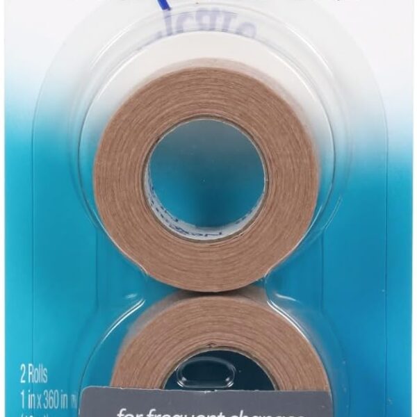 Nexcare Gentle Paper First Aid Tape T781-2PK, Tan, 1 in x 10 yds
