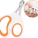 Cat Nail Clippers with Circular Cut Hole -Avoid Over Cutting Pet Nail Clippers -Sharp Angled Blade Professional Paw Trimmer Set for Novice Pet Families (Orange)