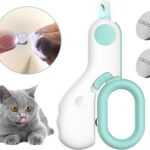 Pet nail clippers with LED Lights cat nail clippers for indoor cats nail trimmer clippers for small dog nail trimmers Cats rabbits nail clippers Bird Kittens (blue)
