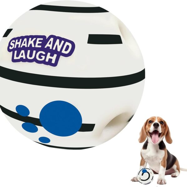 SHAKE AND LAUGH Glow in The Dark Dog Toys Ball, Interactive Dog Ball, Shaking with Gibbering Sound, M, 3.46 in (8.8 cm)