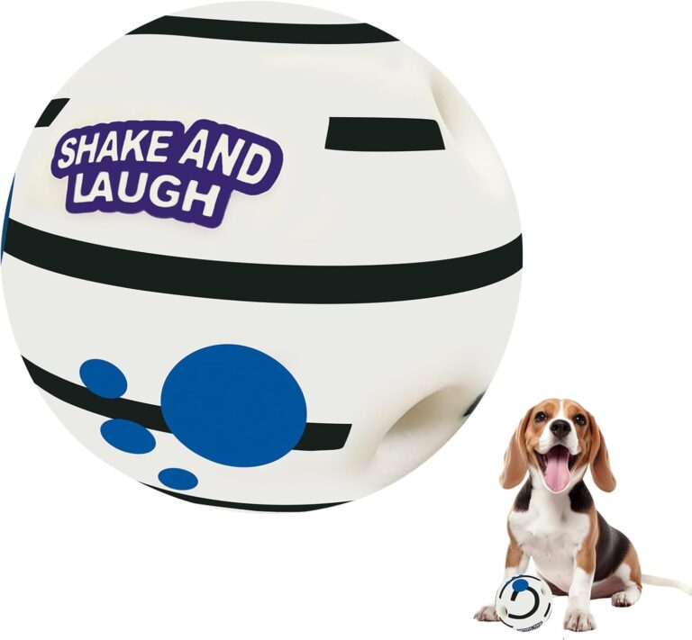 SHAKE AND LAUGH Glow in The Dark Dog Toys Ball, Interactive Dog Ball, Shaking with Gibbering Sound, M, 3.46 in (8.8 cm)