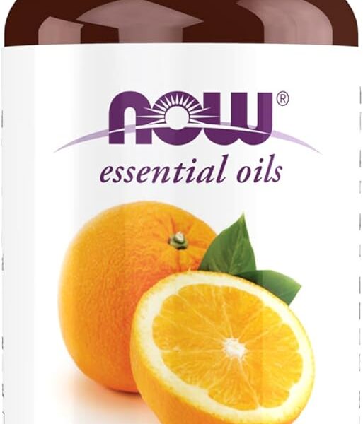 NOW Essential Oils, Orange Oil, Uplifting Aromatherapy Scent, Cold Pressed, 100% Pure, Vegan, Child Resistant Cap, 1-Ounce