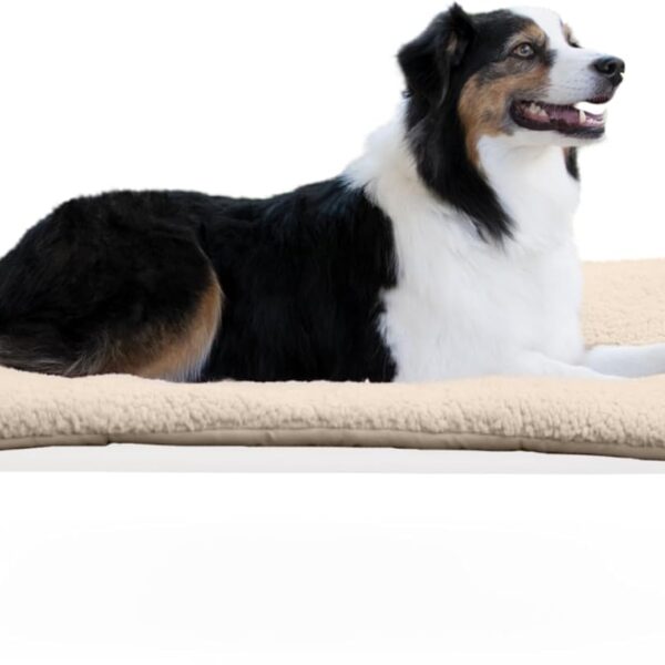 K&H Pet Products Dog Cot Pad (Cot Sold Separately), Pillow-Top Comfort Bed for K&H Large Elevated Dog Beds, Soft & Fluffy, Secure Fit Straps, Machine Washable, Portable - Large 42 X 30in Tan Fleece