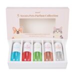 Dog Cologne & Pet Perfume Gift Set  5 Long Lasting Scents for Dogs & Cats  Natural, Alcohol-Free Pet Fragrance  Safe Deodorizing Grooming Mist for Puppies & Kittens