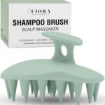 Fiora Naturals Scalp Massager Shampoo Brush - Silicon Scalp Scrubber & Exfoliator for Dandruff Removal and Hair Growth, Brush for Wet & Dry Hair, for Men, Women, Kids - BPA Free