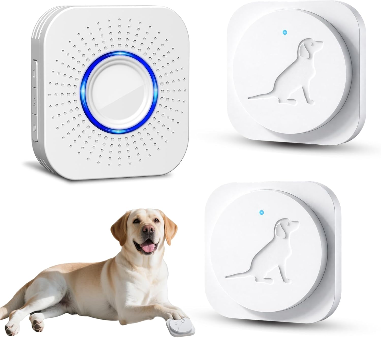 Dog Door Bell for Potty Training, Smart Wireless Doggie Doorbell to Go Outside, 1000 Feet Long Range with IP65 Waterproof Touch Button, 20 Melodies & Adjustable Volume (2 Button) Dog Door Bell for Potty Training, Smart Wireless Doggie Doorbell to Go Outside, 1000 Feet Long Range with IP65 Waterproof Touch Button, 20 Melodies & Adjustable Volume (2 Button)