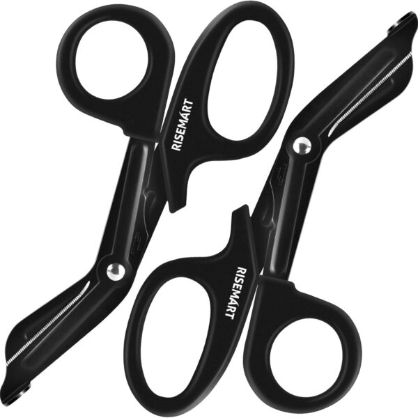 Trauma Shears - RISEMART Bandage Scissors for Nurses, 7.5" Fluoride Coated Non-stick Blades Stainless Steel Nursing Scissors for Doctor, Nurses, Nursing Students, EMS, EMT