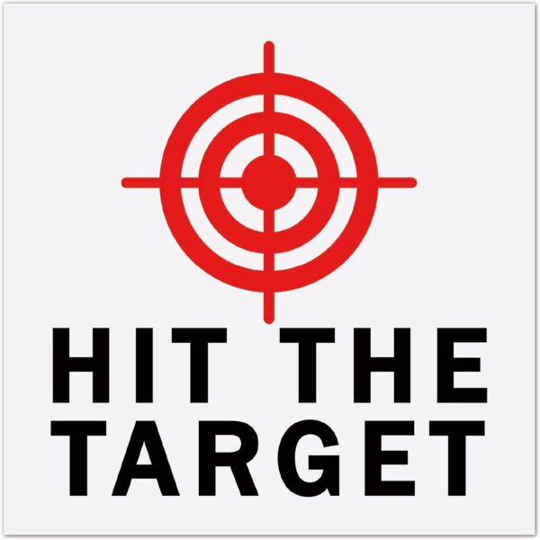 GORGECRAFT 10 Sheet Toilet Bullseye Stickers Hit The Target Urine Decals Toilet Target Aiming Stickers Red Bullseye with Targeting Line PVC Waterproof Decals for Potty Urinal Restroom Pee Training