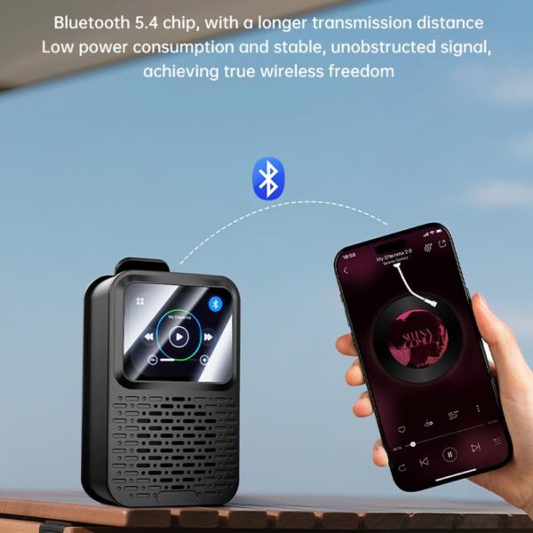 E I F E R Portable Bluetooth Speakers, Smart LED Touch Screen Speaker with Bluetooth 5.4, IPX5 Waterproof, 40mm Sound Unit, Multi-Function Display Wearable Speaker