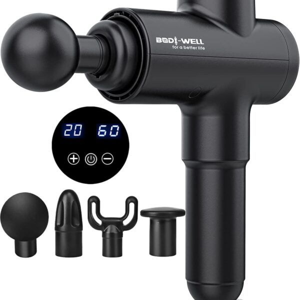 Massage Gun Deep Tissue - Back Muscle Massager w/High Torque Motor for Back Pain, Shoulder, Neck, Body, All Muscles Recover & Massage