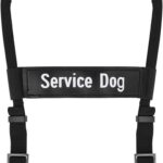 Adjustable Service Dog Handles, Guide Bridge Leash for Vest Harness Gear and Accessories (12-20 Inch)