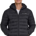 Spyder Packable Puffer Jacket Men with Hood, Lightweight Winter Jackets for Men