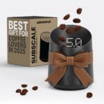 Subminimal Subscale Digital Dosing Cup with LED Display  Sleek & Precise Scale - Dosing & Brewing Accessories, Measures Coffee Grounds for Espresso - Black