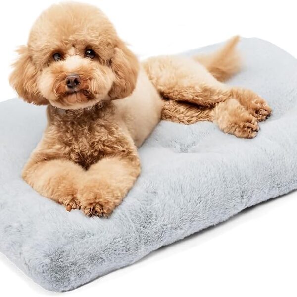 Amazon Basics Small Dog Bed for Crate, Washable Small Dog Mat for Pet Kennel, Anti-Slip, 30x19x3 Inches