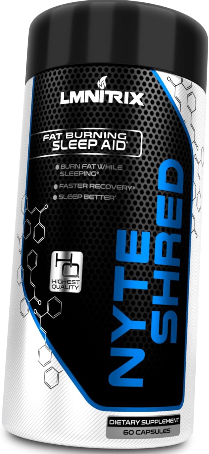 LMNITRIX Sleep Aid Supplement for Men & Women - Loaded with Ashwagandha, GABA & Valerian Root for Relaxation and Mindful Sleep - Burner Sleeping Pills for Deeper Sleep & Fat Management- 60 Capsules