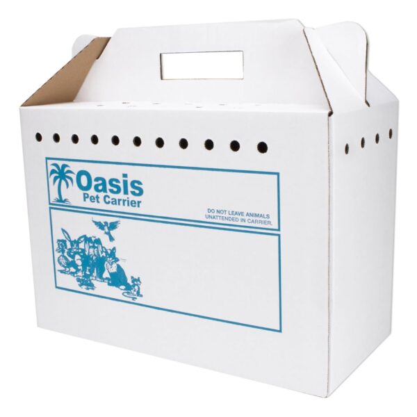 Disposable Cardboard Pet Carrier 12/Case | Sturdy Corrugated Cardboard Carrier