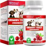 Cranberry Bladder Control Supplement for Dogs - Urinary Tract Support - UTI, Bladder Stones, Incontinence, Immune & Gut Support  180 Count