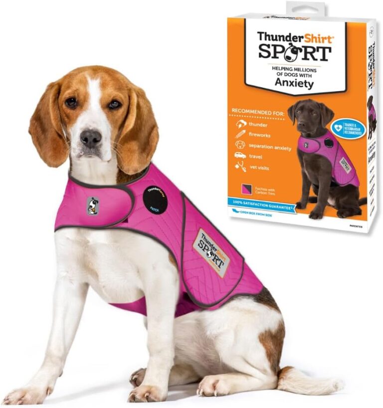 ThunderShirt for Dogs, Medium, Fuchsia Sport - Dog Anxiety Relief Calming Vest