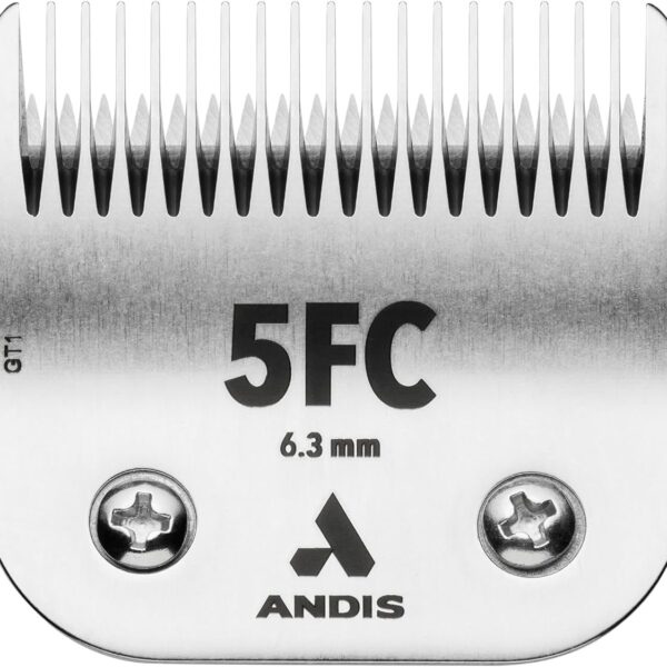 Andis 72630 Ultra Edge Detachable Dog Clipper  Equipped with Stainless Steel for Precision Trimming, Fits Motor-Driven Trimmer  for Pets Fast Touch-Ups & Full Grooming., Size 5Fc, Silver