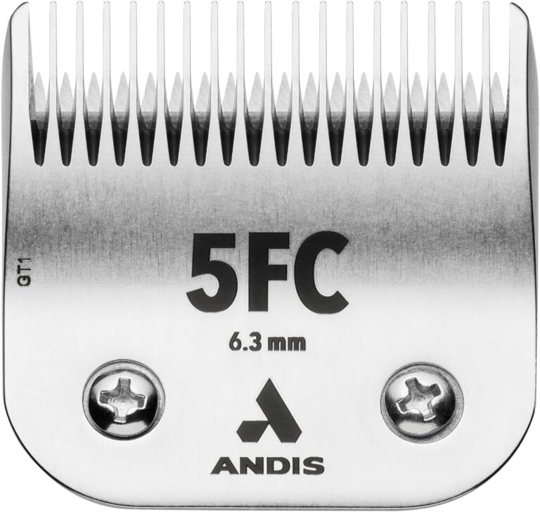 Andis 72630 Ultra Edge Detachable Dog Clipper  Equipped with Stainless Steel for Precision Trimming, Fits Motor-Driven Trimmer  for Pets Fast Touch-Ups & Full Grooming., Size 5Fc, Silver
