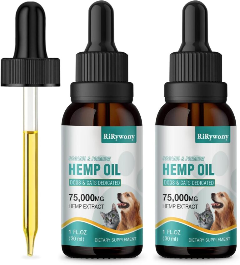 2 Pack m Oil for Dogs & Cats- Helps Pets with nxiety, Pin, Strss, rthritis, Sizures Rlief - Organic Pet m Oil Drops Treats - Skin i Jint Halth