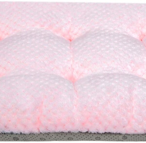 WONDER MIRACLE Fuzzy Deluxe Pet Beds, Super Plush Dog or Cat Beds Ideal for Dog Crates, Machine Wash & Dryer Friendly (15" x 23", S-Baby Pink)