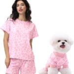 XPUDAC Matching Dog and Owner Clothes Dog Pajamas for Small Medium Dogs Stretchable Pet Onesies, Owner and Doggie Pjs are Sold Separately