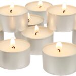 Stonebriar Unscented Long Burning White Tealight Candles, Bulk Pack, 6-7 Hour Burn Time, Smokeless Tealights for Parties, Weddings, Home, 50 Count