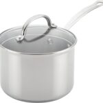 Farberware Millennium Stainless Steel Sauce Pan/Saucepan with Lid, 3 Quart, Silver
