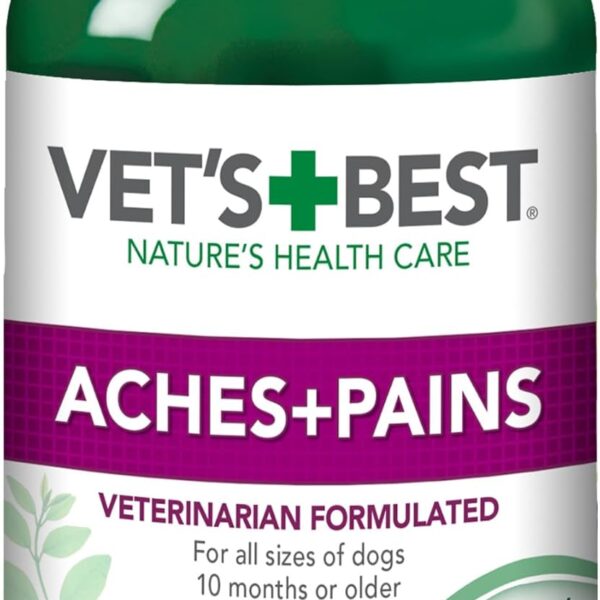 Vets Best Dog Pain Relief Supplement, Natural Aspirin Alternative for Hip & Joint Support, Arthritis & Aches Relief Tablets for Dogs, 150 Count