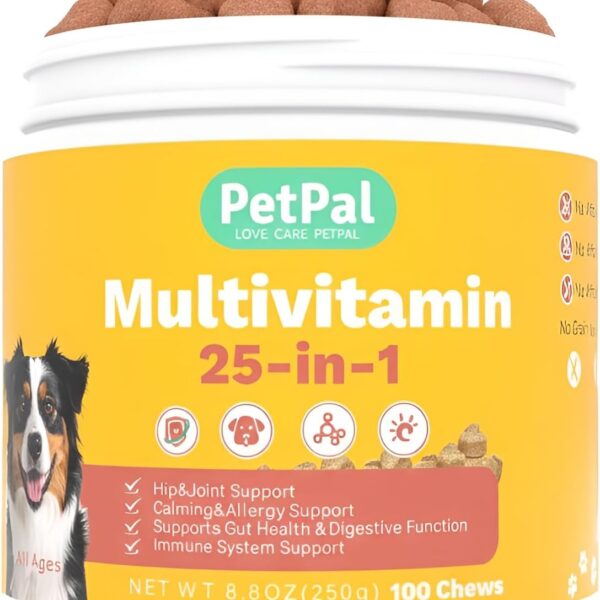 Healthy Grain-Free Dog Treats, Soft Chew with Vitamins for Training & Rewardings, Immune System Health, Joint Health, Low-Calorie, Zero Artificial Flavor and Coloring, 100 Count