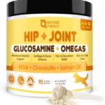 NATURE TARGET Glucosamine for Dogs, Joint Supplement for Dogs, Chondroitin, MSM, Turmeric, Omega 3, Support Hip & Joint Mobility - Dog Joint Pain Relief for Small & Large Breed, 9.52 Oz