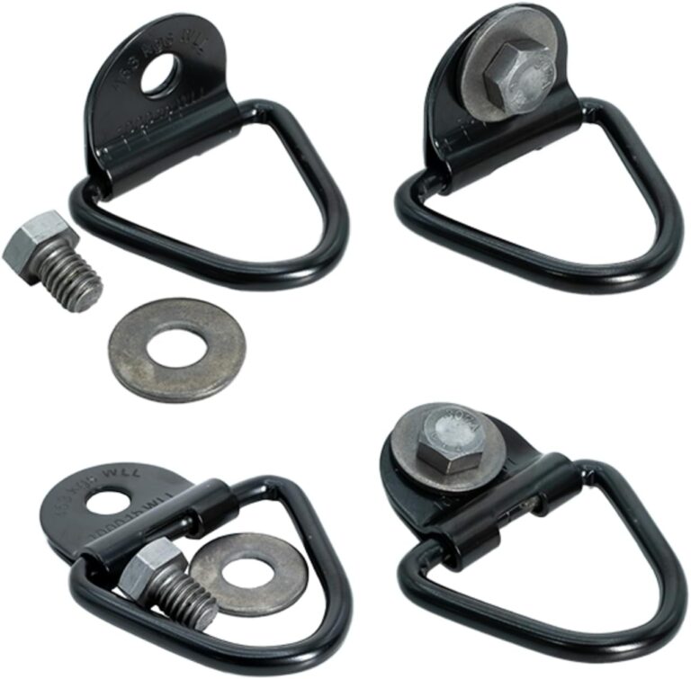 Large Dog Crate Strap Tie Down Kit with D-Rings, Bolts, & Washers, 3/8"-16 Threads (12pcs Total)