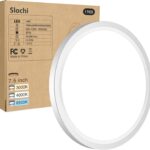 Flush Mount Ceiling Light Fixtures - 3000K-4000K-6500K & 100W Equivalent Flat Led Lights for Room Ceiling,7.5Inch Ultra Thin Round White Ceiling Lights for Living Room,Bedroom,Kitchen,Bathroom,Hallway