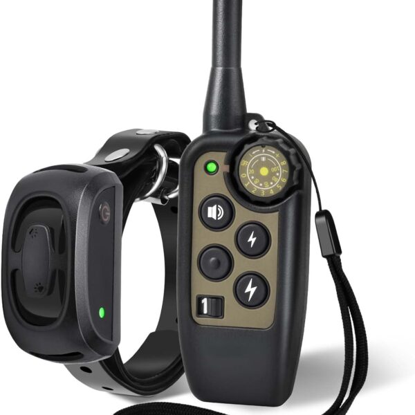 Shock Collar for Dogs,Dog Training Collar with Remote Control for Medium&Large,Waterproof Rechargeable 4 Training Modes (Beep/Vibration/Safe Shock) with Adjustable Levels(1-8)