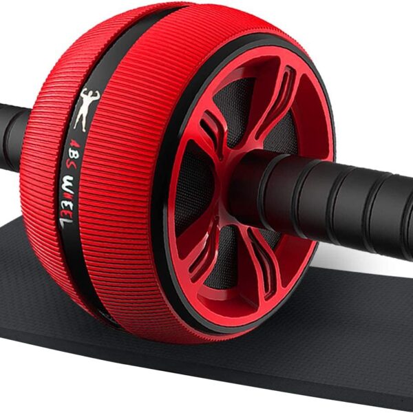Ab Roller Wheel, Abs Workout Equipment for Abdominal & Core Strength Training, Exercise Wheels for Home Gym Fitness, Wider Ab Machine with Knee Pad Accessories