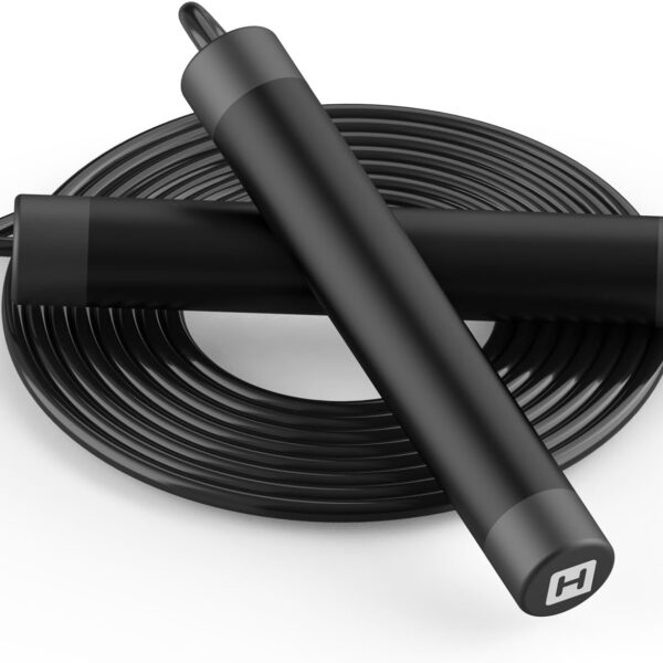 Jump Rope, HANDIO jump ropes 1/2 lb Weighted Jump Rope for Boxing, Cardio, Crossfit Workout, 8~10ft Range Adjustable Length Steel Ropes with Ball Bearings and Metal Handles, Jumpropes Suitable for Men