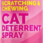 Stop Scratching Cat Spray to Keep Cats Off Furniture, Non-Toxic Cat Spray Deterrent, Stops Chewing Cords, Plants and More, Indoor and Outdoor Safe, Lemongrass Scent, Made in USA