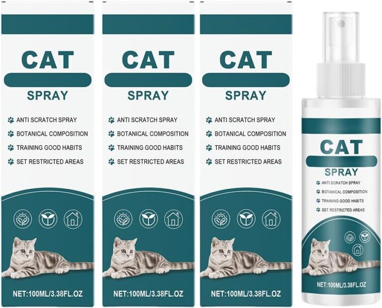 Effective Cat Deterrent Spray, Natural Cat Repellent Indoor Outdoor, Safe Cats Scratch Deterrent for Furniture, Cats Spray Deterrents for Urine Marking in House, 3.38 FL Oz (1)
