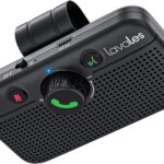 Lavales Bluetooth 5.3 Car Speaker, Handsfree Wireless Bluetooth Speaker Kit for Cell Phone, Support Siri & Google Voice Assistant, Motion Auto On, Wireless Audio Car Kit Speakerphone with Visor Clip